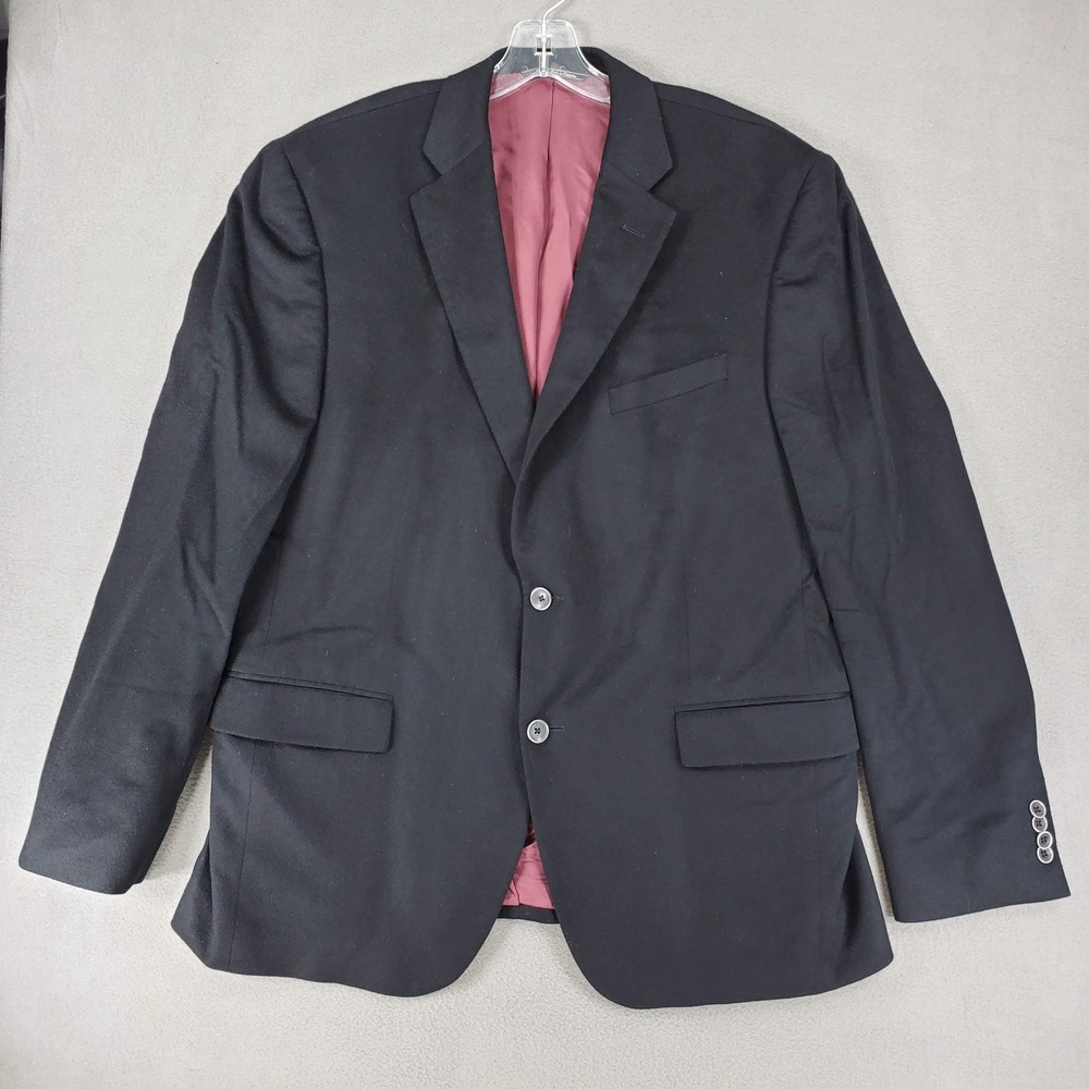 Saks Fifth Avenue Blazer Mens 44R Black 100% Cashmere Cerruti Fabric Canada